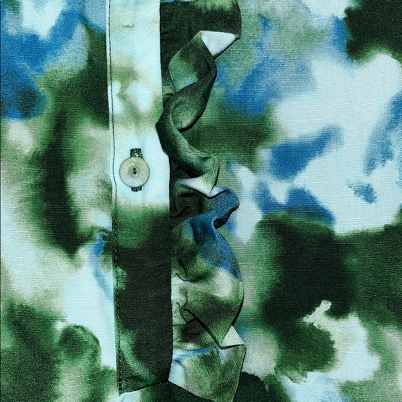 Tuckernuck Green and Blue Dress long sleeve size M - Picture 4 of 7